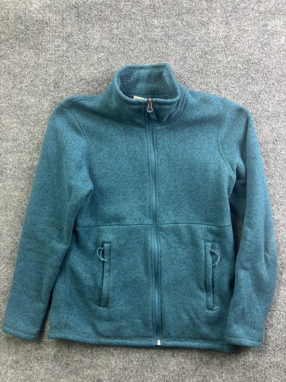 The‎ North Face Crescent Jacket Womens Medium Blue Fleece Full Zip Pockets